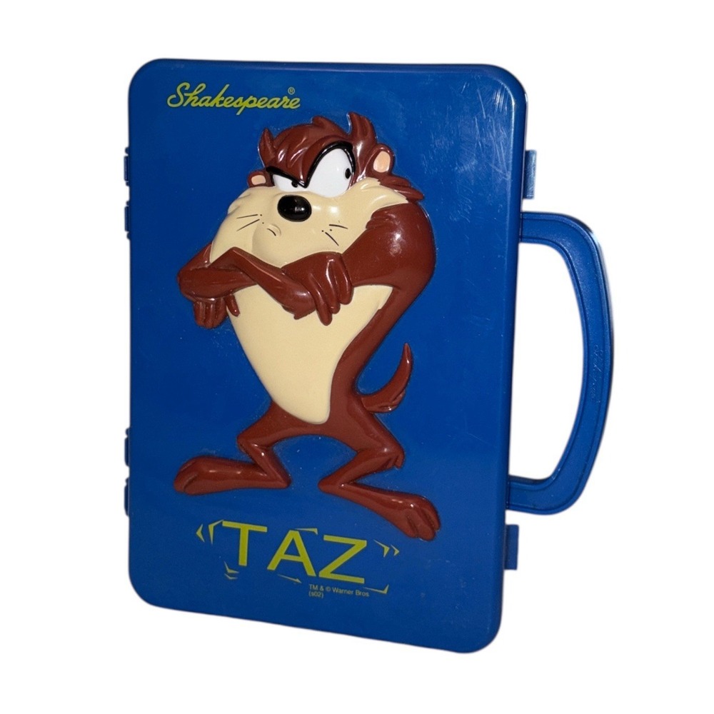 Shakespeare Taz Tackle Box Fishing 2001 Vintage Looney Tunes Organizer Lunch Box